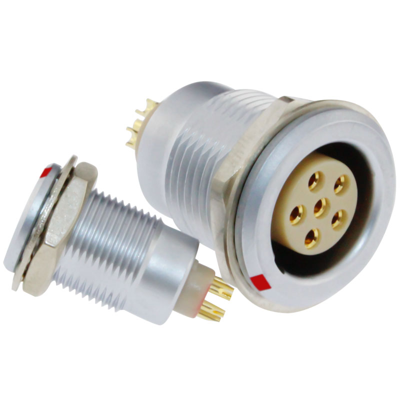 沿溪连接器6芯母座航空接插件仪器信号传输采集器工业设备连接口